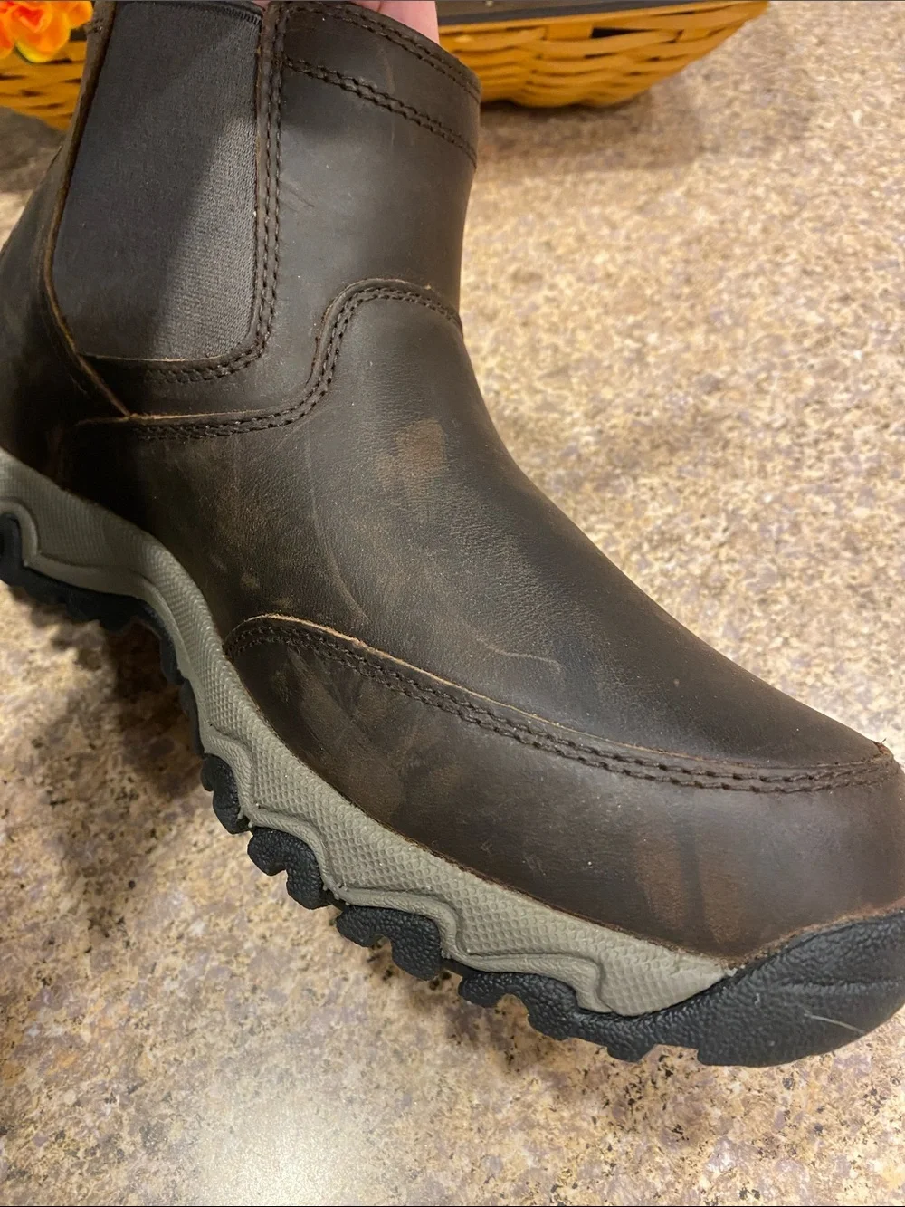 Duluth Trading Men’s Wild Boar Leather Pull On Boots Item 91854 Size 10 Medium